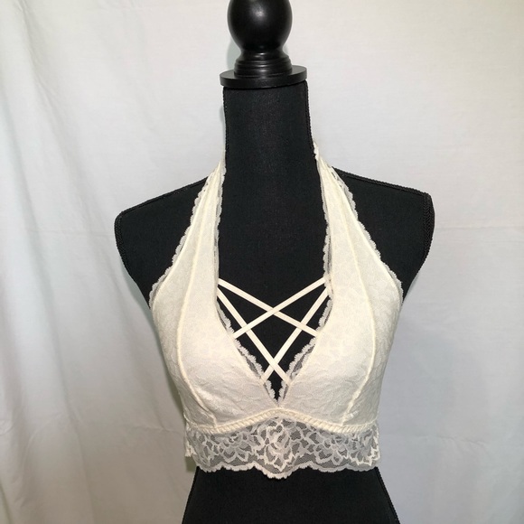 White lace Strappy Bralette Top - Picture 1 of 3